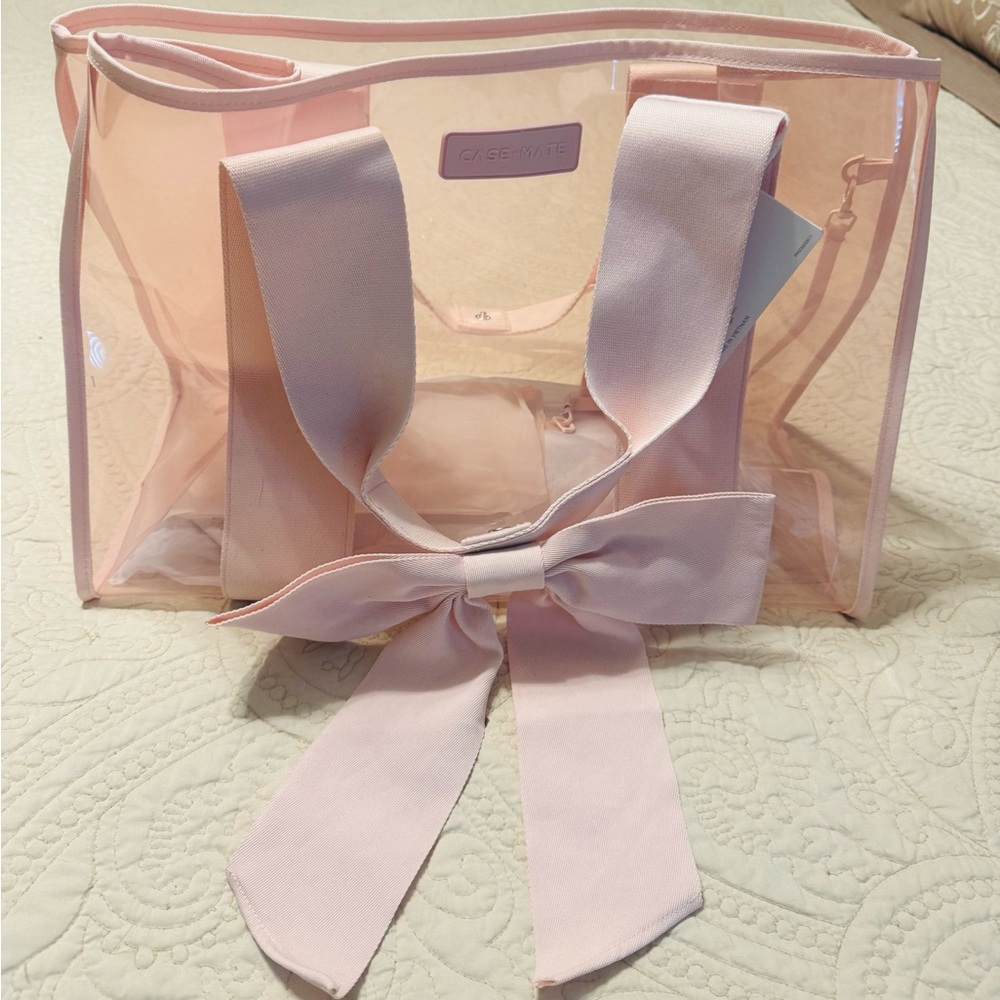 Case Mate Bow Beach Tote Bag Ballet Pink New